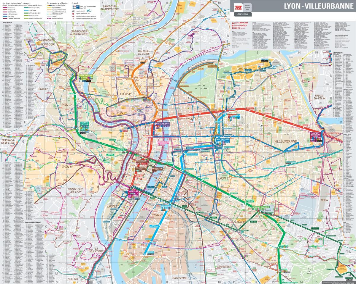 リヨンフランスバス-地図