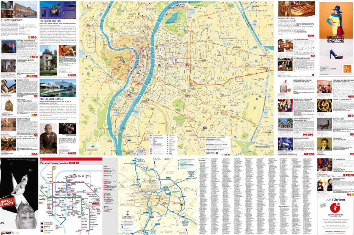 リヨン周辺観光情報地図