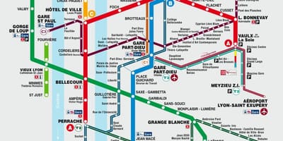 リヨン地下の地図