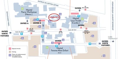 地図の病院リヨン