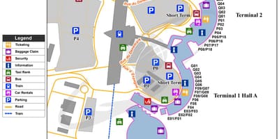 リヨンフランスの空港地図