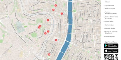 リヨン記念碑の地図