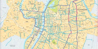 地図のリヨンバイク