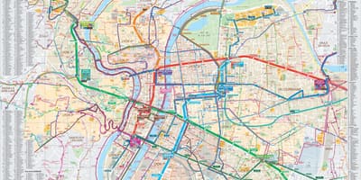 リヨンフランスバス-地図