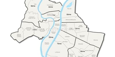地図のリヨン地区