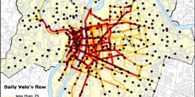 地図velovリヨン駅